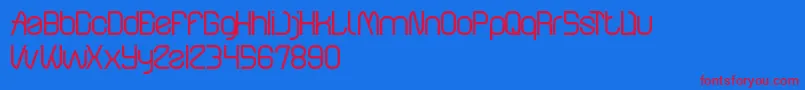 ElectroStaticRain Font – Red Fonts on Blue Background