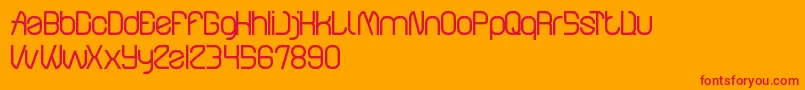 ElectroStaticRain-fontti – punaiset fontit oranssilla taustalla