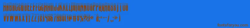 Шрифт Butchsundancetone – коричневые шрифты на синем фоне