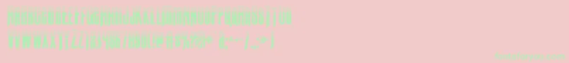 Butchsundancetone-Schriftart – Grüne Schriften auf rosa Hintergrund