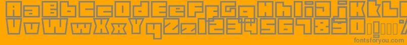 Technolin Font – Gray Fonts on Orange Background