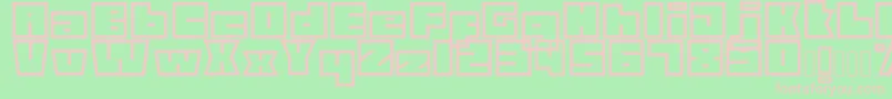 Technolin Font – Pink Fonts on Green Background