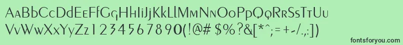 PenyaelightRegular Font – Black Fonts on Green Background