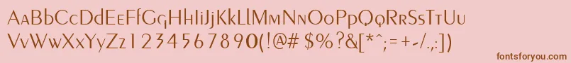 PenyaelightRegular Font – Brown Fonts on Pink Background