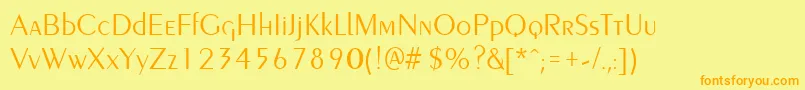 PenyaelightRegular Font – Orange Fonts on Yellow Background