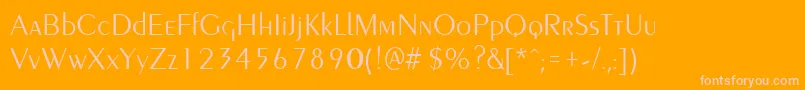 PenyaelightRegular Font – Pink Fonts on Orange Background