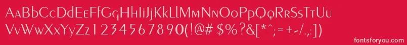 PenyaelightRegular Font – Pink Fonts on Red Background