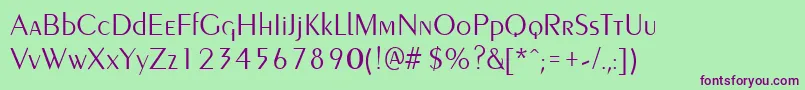 PenyaelightRegular Font – Purple Fonts on Green Background
