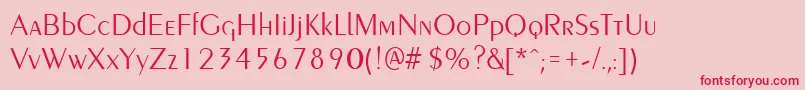 PenyaelightRegular Font – Red Fonts on Pink Background