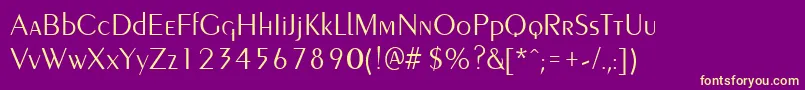 PenyaelightRegular Font – Yellow Fonts on Purple Background