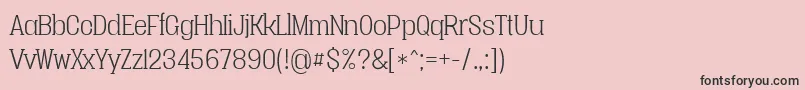 フォントVacerseriflightpersonal – ピンクの背景に黒い文字