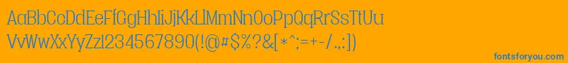 Vacerseriflightpersonal Font – Blue Fonts on Orange Background