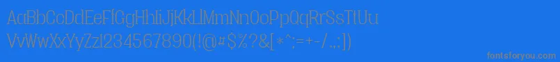 Więcej informacji o czcionce Vacerseriflightpersonal Czcionka Vacerseriflightpersonal – szare czcionki na niebieskim tle