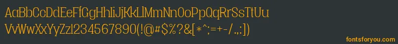 Шрифт Vacerseriflightpersonal – оранжевые шрифты на чёрном фоне