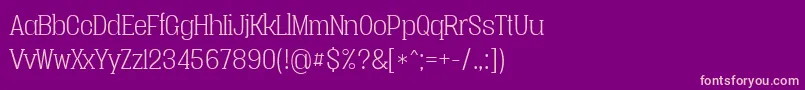 Vacerseriflightpersonal Font – Pink Fonts on Purple Background