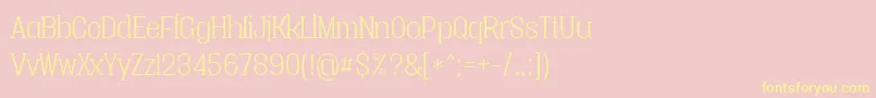 Vacerseriflightpersonal Font – Yellow Fonts on Pink Background