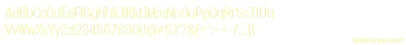 Vacerseriflightpersonal Font – Yellow Fonts on White Background