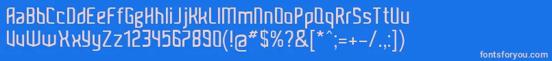 Kitchen Font – Pink Fonts on Blue Background