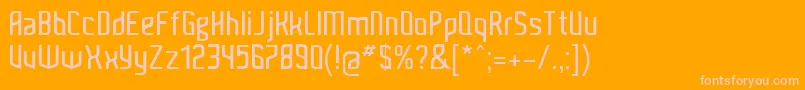 Kitchen Font – Pink Fonts on Orange Background