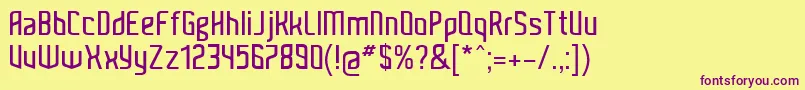 Kitchen Font – Purple Fonts on Yellow Background