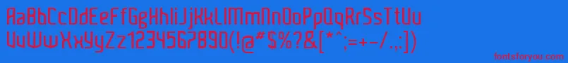 Kitchen Font – Red Fonts on Blue Background