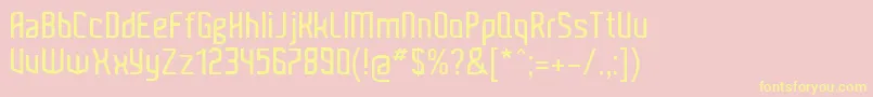 Kitchen Font – Yellow Fonts on Pink Background
