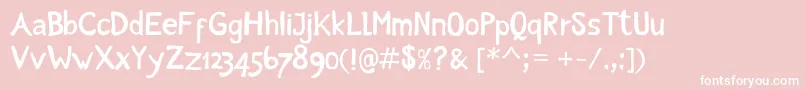 Intuitive Font – White Fonts on Pink Background