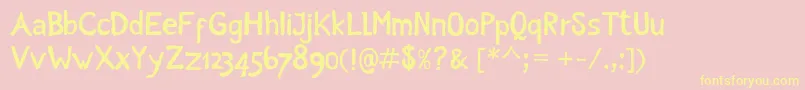 Intuitive Font – Yellow Fonts on Pink Background