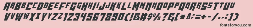 フォントWbv4c – ピンクの背景に黒い文字