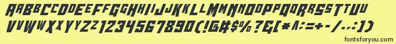 Wbv4c Font – Black Fonts on Yellow Background