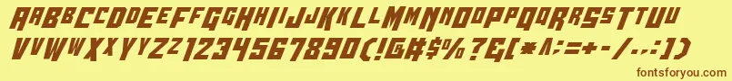 More about Wbv4c Font Wbv4c Font – Brown Fonts on Yellow Background