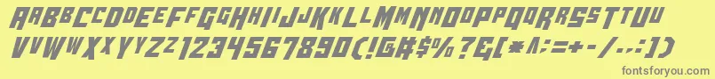 Wbv4c-Schriftart – Graue Schriften auf gelbem Hintergrund