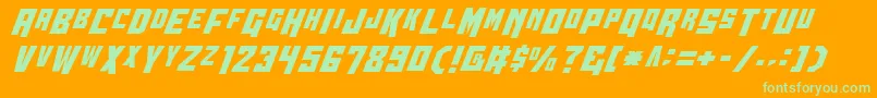 Wbv4c Font – Green Fonts on Orange Background