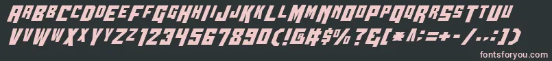 Шрифт Wbv4c – розовые шрифты на чёрном фоне
