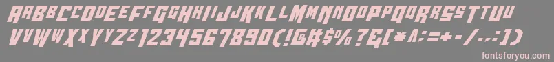 フォントWbv4c – 灰色の背景にピンクのフォント