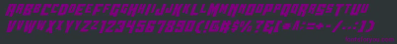 Wbv4c-fontti – violetit fontit mustalla taustalla