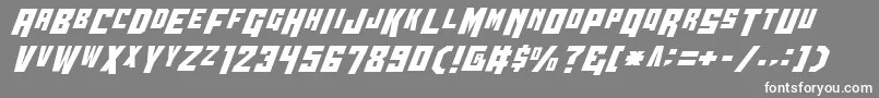 フォントWbv4c – 灰色の背景に白い文字