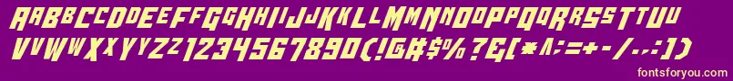 Wbv4c Font – Yellow Fonts on Purple Background