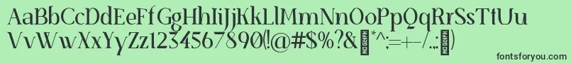 SenzabellaRegular Font – Black Fonts on Green Background