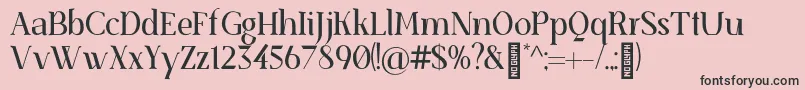 SenzabellaRegular Font – Black Fonts on Pink Background