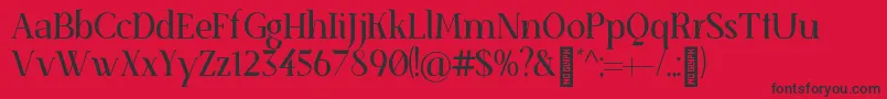 SenzabellaRegular Font – Black Fonts on Red Background