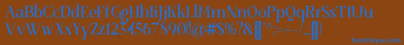 SenzabellaRegular Font – Blue Fonts on Brown Background