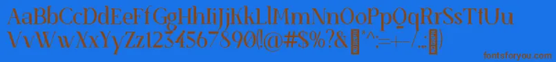 SenzabellaRegular Font – Brown Fonts on Blue Background