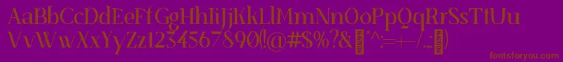 SenzabellaRegular Font – Brown Fonts on Purple Background