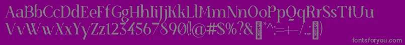 SenzabellaRegular Font – Gray Fonts on Purple Background