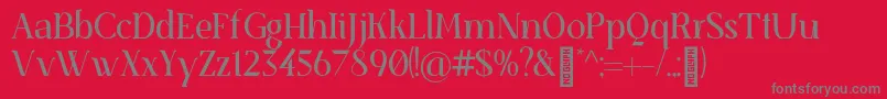 SenzabellaRegular Font – Gray Fonts on Red Background