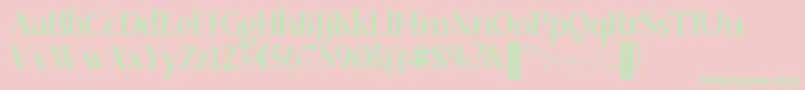 SenzabellaRegular Font – Green Fonts on Pink Background