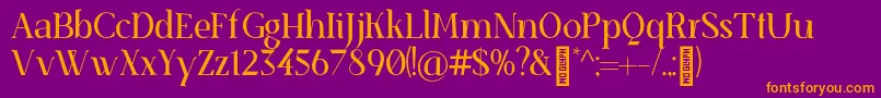 SenzabellaRegular Font – Orange Fonts on Purple Background