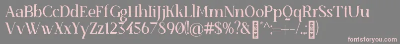 SenzabellaRegular Font – Pink Fonts on Gray Background