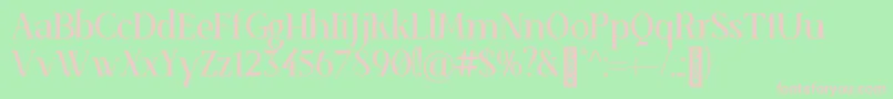 SenzabellaRegular Font – Pink Fonts on Green Background